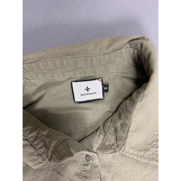 Tuckernuck Shiver Shirt Dress Midi Length Button Front Women's Army Green XXXL - Picture 5 of 9